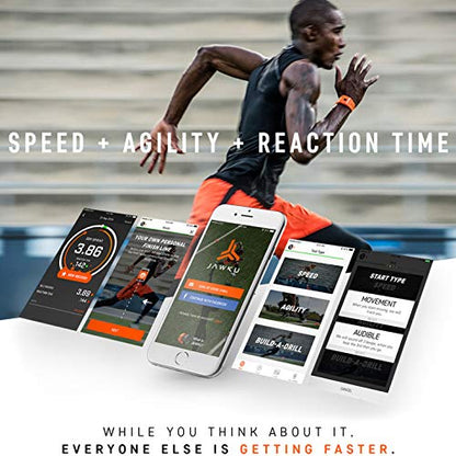 JAWKU Speed - The First Wearable to Measure Sprint Speed, Agility, Reaction Time/Test, Train and Track Performance - color: Orange