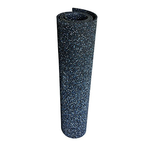 Rubber-Cal Elephant Bark Flooring 3/8-inch T x 4-feet - color: Blue Dot, size: 66"L x 48"W x 0.4"Th