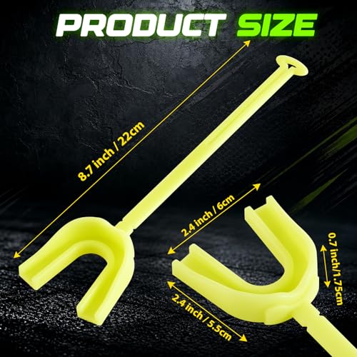 Dunzy 10 Pcs Football Mouth Guard with Strap - color: Glowing Yellow, size: Adult