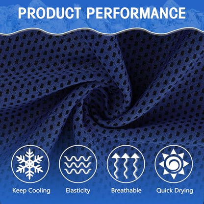 Hosuly 100 Pack Cooling Towels, 40"x12" - color: Dark Blue