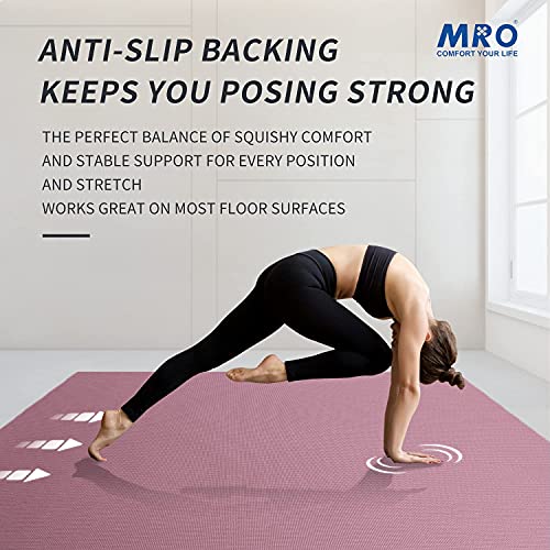 MRO Extra Large Yoga Mat, 12'x6'/9'x6'/7'x5'/6'x4' (9MM) - color: purple, size: 9*6 FT