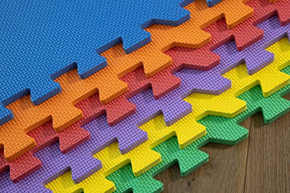 Square Brands Interlocking Foam Floor Tiles for MMA & Home Gym | Puzzle Floor Mats | 3/8" Thick - size: 120SQFT