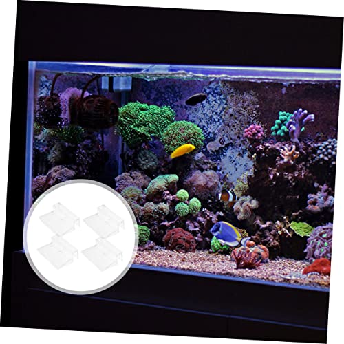 Kisangel 16pcs Acrylic Aquarium Lid Support Clips Fish Tank Cover Brackets for Easy Access and Cleaning Design for Rimless Aquariums