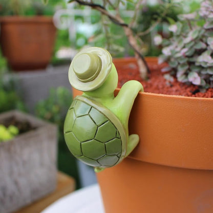 Cabilock Resin Climbing Turtle Pot Hugger Miniature Tortoise Plant Pot Hanger for Flower, Aquarium & Fence Cute Animal Garden Statue, Outdoor & Indoor Decor, Green