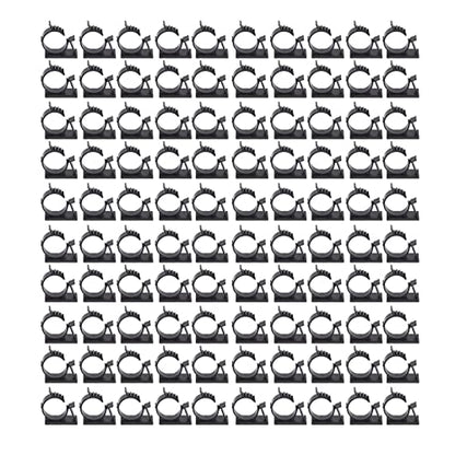 100 PCS Self Adhesive Cable Clips, Adjustable Nylon Wire Management Clips Reusable Cable Tie Holder Organizer for Car Home Office Desk Wall (8x10mm/0.3x0.4in)