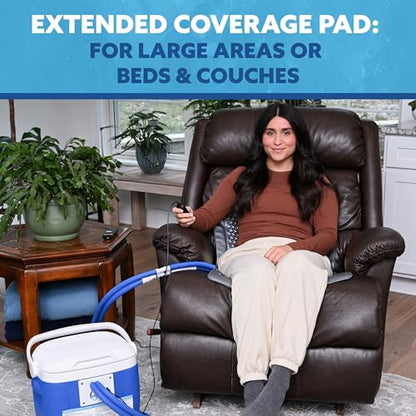 Polar Active Ice® 3.0 Cold Therapy Ice Machine System with Programmable Timer, 38"x22" Blanket Pad, 16 Quart Cooler, Quiet Pump, Strong Cryotherapy Pain Relief Treatment - style: Blanket Pad