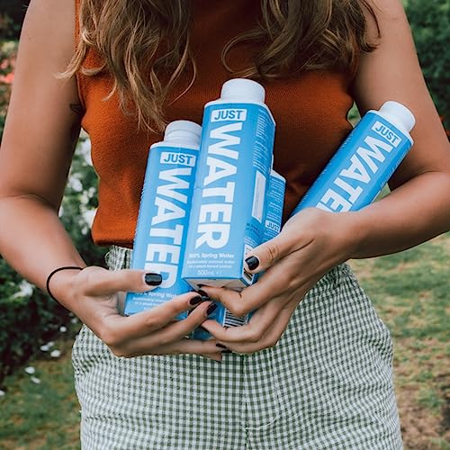 JUST Water, Premium Pure Still Spring Water in an Eco-Friendly BPA Free Plant-Based Bottle - Naturally Alkaline, High 8.0 pH - Fully Recyclable Boxed Carton, 16.9 Fl Oz (Pack of 12) - size: 16.9 Fl Oz (Pack of 12)