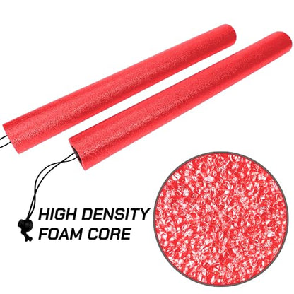 Foam Combat Training Sticks for Boxing and Martial Arts (red) - color: red
