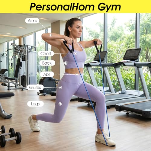 11 Pcs Resistance Bands with Handles Set, 5X Resistance Loop Bands (TPE), 5X Exercise Band with Handles (10-30 lbs), Door Anchor for Home Gym, Strength Training, Portable Fitness