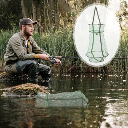 Ciieeo Reusable Nylon Fishing Mesh Net Large Capacity Fish Guard Net with Drawstring for Freshwater and Saltwater Fishing