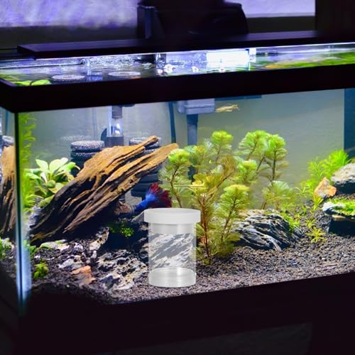 Lurrose Fish Breeding Box for Aquarium with Floating Egg Isolation Net, Small White Hatching Incubation Container, Guppy Fish Tank Isolation for Fry Nursery and Egg Protection