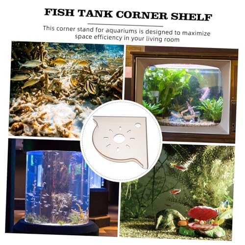 LABRIMP Fish Tank Corner Shelf Triangle Aquarium Organizer for Fish Food Supplies Transparent Desktop Divider for Easy Access Decor