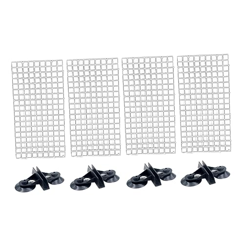 Aquarium Isolation Panel Lattice Plate Set 4pcs 30x15cm Suction Cups for Fish Tank Divider Spliced Aquarium Supplies Random Color