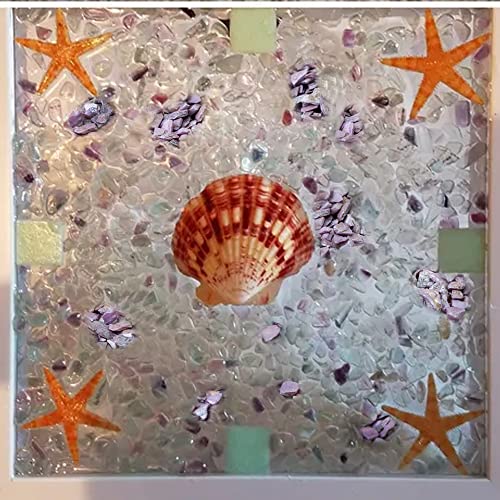 HappyFiller 1.4 LB Crushed Shell Chips Broken Pieces,Resin Arts Craft Projecting,Vase Fillers,Succulents Terrarium Plants Soil Cover,Candle Holder,Aquarium,Table Centerpiece,Home Decor,Light Lavender - color: Purple-2