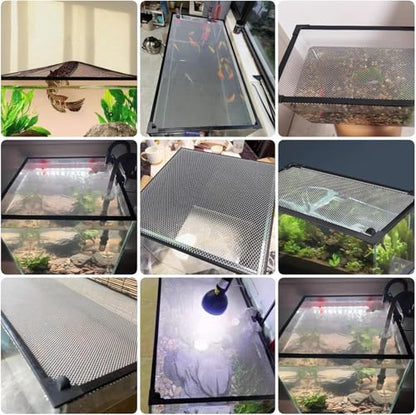 Aquarium Anti-Jump Cover， DIY Fish Tank Top Cover/Anti-Jumping Net with Magnetic Edges(L39.4xW13.8in(100x35cm))