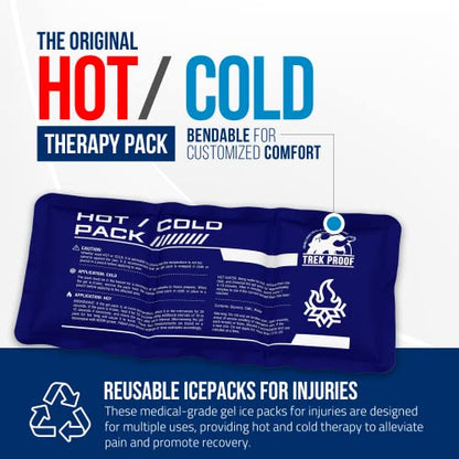 Flexible Ice Pack for Pain Relief - Reusable Gel Pack for Knee, Shoulder, Ankle, Back, and More - Bendable for Customized Comfort - size: Ultra Flexible Gel Packs (2)
