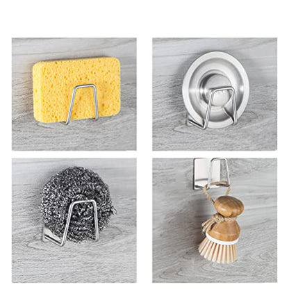 Pot Lid Holder, 2 Pairs of Wall Mount Pot Lid Organizer,304 Stainless Steel Self Adhesive Cabinet Door Pot Lid Holder Rack for Kitchen Wall Mount,Freely Adjustable Length - color: Silver
