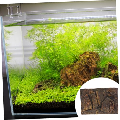 GANAZONO 2pcs Pu Aquarium Background Boards for Turtle Tank and Terrarium Lightweight Decorative Backdrop for Fish Tank Easy Placement and Natural Look