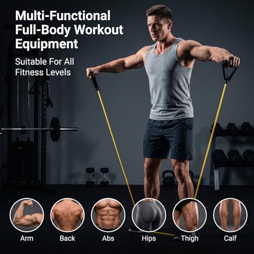 10 Pcs Exercise Resistance Bands with Handles