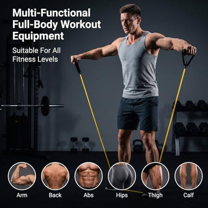 10 Pcs Exercise Resistance Bands with Handles