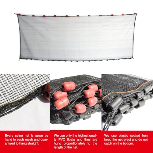 Professional Seine Net | 5 to 50 ft | Ultra Strong | Maximizes Catch | Ideal for Both Commercial and Recreational Fishing - style: 4' X 10'
