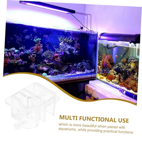 Mikikit Robust Aquarium Water Holder Fish Tank Tubing Clamp Acrylic Tool Rack Accessory