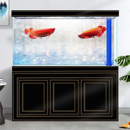 48x24IN Winter Silver White Bokeh Aquarium Background, Golden Spots Sparkle Fish Tank Decorations, Christmas Art Terrarium Background