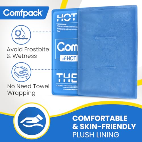 Soft Ice Packs for Injuries Reusable, Double Side Hot Cold Therapy | Gel Ice Packs for Injuries, Headaches, Muscle Pain Relief, Long-Lasting Ice Pack for Knee, Shoulder, Ankle, Leg, Neck - size: 11.2×14.7 Inch