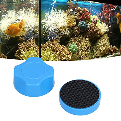 Zerodis Mini Aquarium Magnetic Cleaner, Fish Bowl Brush Glass Scraper Portable Fish Tank Floating Cleaning Tool for Small Glass Marine Aquariums