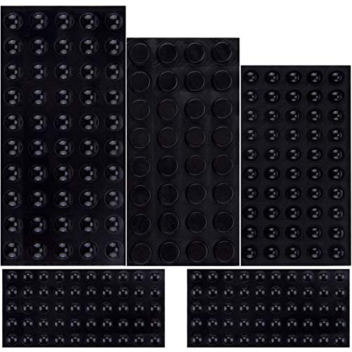 AUSTOR Rubber Feet Adhesive Bumper Pads Self Stick Furniture Buffer Pads for Doors, Cabinets, Drawers (Black)