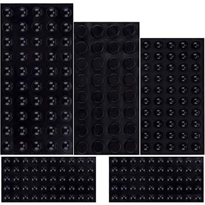 AUSTOR Rubber Feet Adhesive Bumper Pads Self Stick Furniture Buffer Pads for Doors, Cabinets, Drawers (Black)