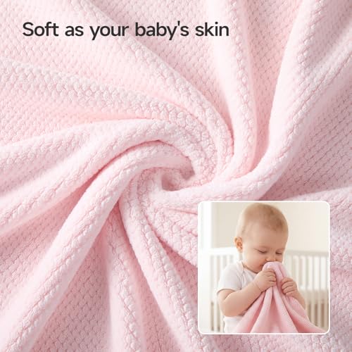 REDKISS 6 Piece Pink Towel Set, 2 XL Bath, 2 Hand Towels, 4 Washcloths - color: Light Pink