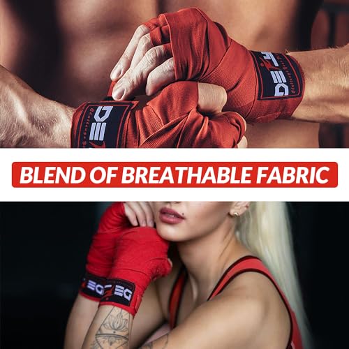 DEFY Professional 180 Inch Hand Wraps for Boxing Muay Thai MMA Elastic Bandages for Men & Women -Pair - color: Green