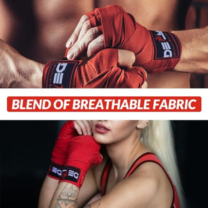 DEFY Professional 180 Inch Hand Wraps for Boxing Muay Thai MMA Elastic Bandages for Men & Women -Pair - color: Green