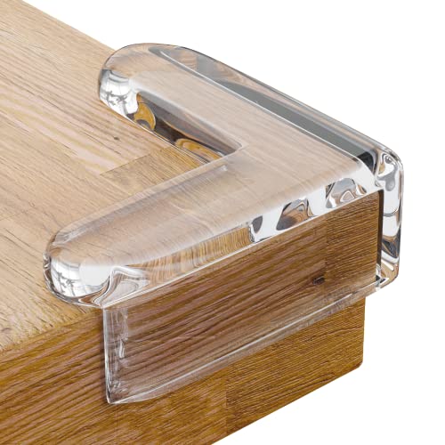 CalMyotis Corner Protector Guards - Furniture Edge Safety Bumpers - Baby Proof Bumper & Cushion to Cover Sharp Furniture & Table Edges - Clear & Transparent - (12 Pack)