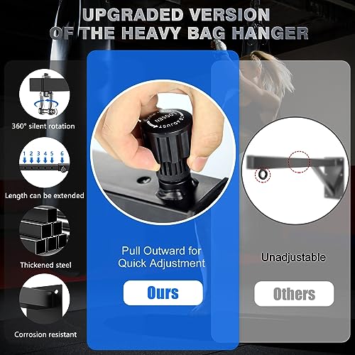 BaiYuan Heavy Bag Hanger - Adjustable Wall Mount Punching Bag Hanger - size: W:17"-26"