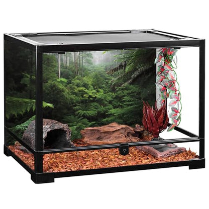 AWERT Foggy Forest Terrarium Background Green Tree Reptile Habitat Background Tropical Rainforest Aquarium Background 30x12 inches