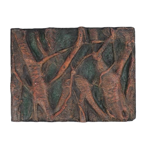 CDQL Aquarium Terrarium Background, Multipurpose 3D Reptile Background, Foam Aquarium Decor Backgrounds, Easy to Assemble for Reptiles Lizard Fish Frog (H)