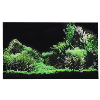 Aquarium Background Sticker, Fish Tank Seafloor Water Grass Decoration Painting, PVC Sticker for Fish Tank, Tropical Marine Landscape (61 * 30cm) - size: 61*30cm