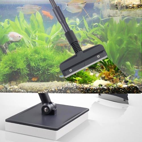 6 in 1 Fish Tank Cleaner Aquarium Cleaning Tool with Long Telescopic Handle, Scraper, Fishing Net, Sponge Cleaning Brush, Sand Rake for Fish Tank Maintenance.