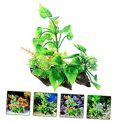 GALPADA Desktop Aquarium Grass Artificial Fish Tank Plant Decorative and Aquarium Decor for Fish Tank Supplies for Aquatic Animals