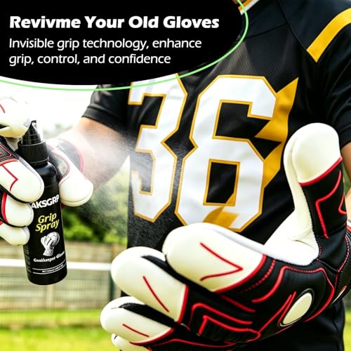 Goalkeeper Glove Grip Spray, Soccer Goalie Grip Enhancer for Latex Palms