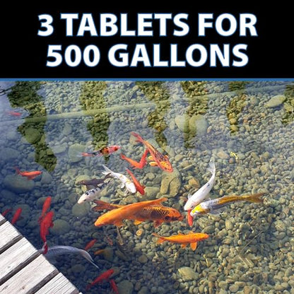 CrystalClear MuckOff, Natural Pond Muck Treatment, Water Garden, Fountain & Bird Bath Sludge Remover, Living Beneficial Bacteria Clarifier with Enzyme, Fish, Aquatic Animal, & Pet Safe, 24 Tablets