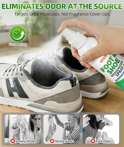Shoe Deodorizer Spray, 5 fl. oz (2 Pack) Foot & Shoe Odor Eliminator - size: 10 Fl Oz (Pack of 1)