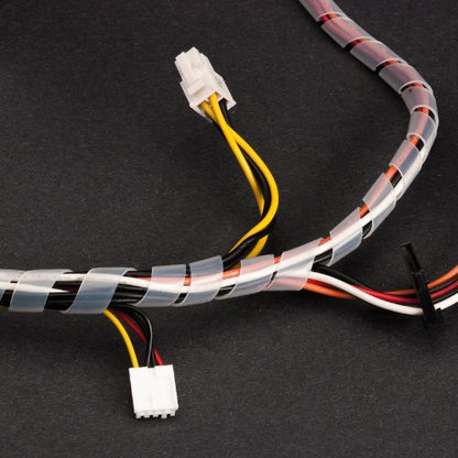 Spiral Harness Wrap 0.244" (6.2mm) Outside Diameter, Translucent, 33 ft.