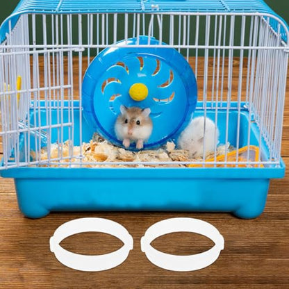 Toyvian Hamster Tunnel Connector Rings, 20pcs Universal DIY Cage Tube Connectors for Small Animal Habitats Replacement Connecting Plates for Gerbils Mice Rats White Plastic Accessories