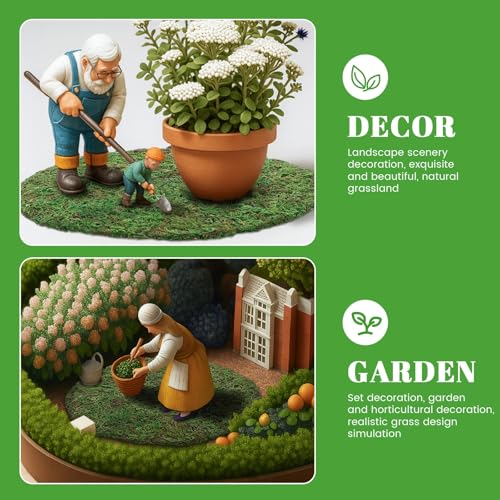 Canlierr 12 Pack Dried Moss Mats Sheets for Crafts, 10/12 Inch Round Green Preserved Moss Placemats for Wedding Party Birthday DIY Garden Plants Decor Home Table Decoration(10 Inch)