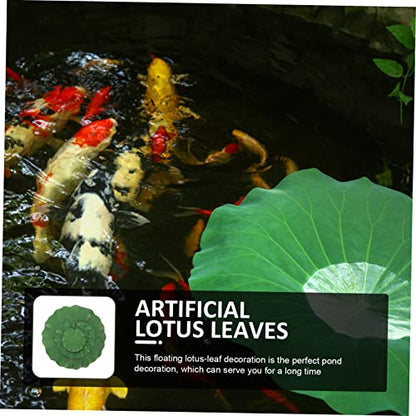 Holibanna 9pcs Floating Lotus Leaves Aquarium Decor Realistic Fake Plant Ornaments for Fish Tank Garden Material for Aquatic Displays