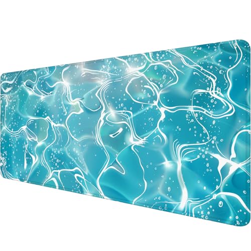Anime Wave Desk Mat Gaming Mouse Pad Blue Ocean Waves Water Mousepad XL Large Gaming Mouse Pad Laptop Keyboard Mat Desk Pad Office Home Decor for Women Girl 31.5"x11.8" - color: Anime Wave_010, size: 11.8" x 31.5"