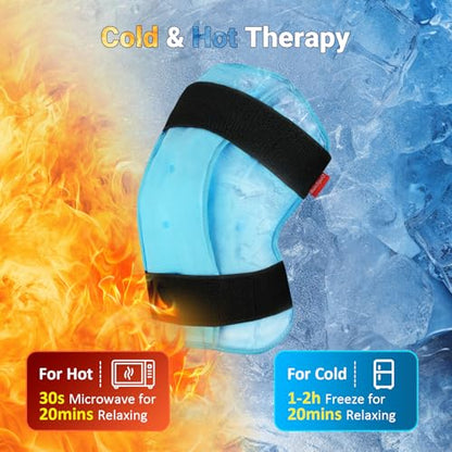 Comfytemp 3D Knee Ice Pack Wrap for Injury Reusable Gel Hot Cold Therapy - color: Blue3d, size: 3D Standard
